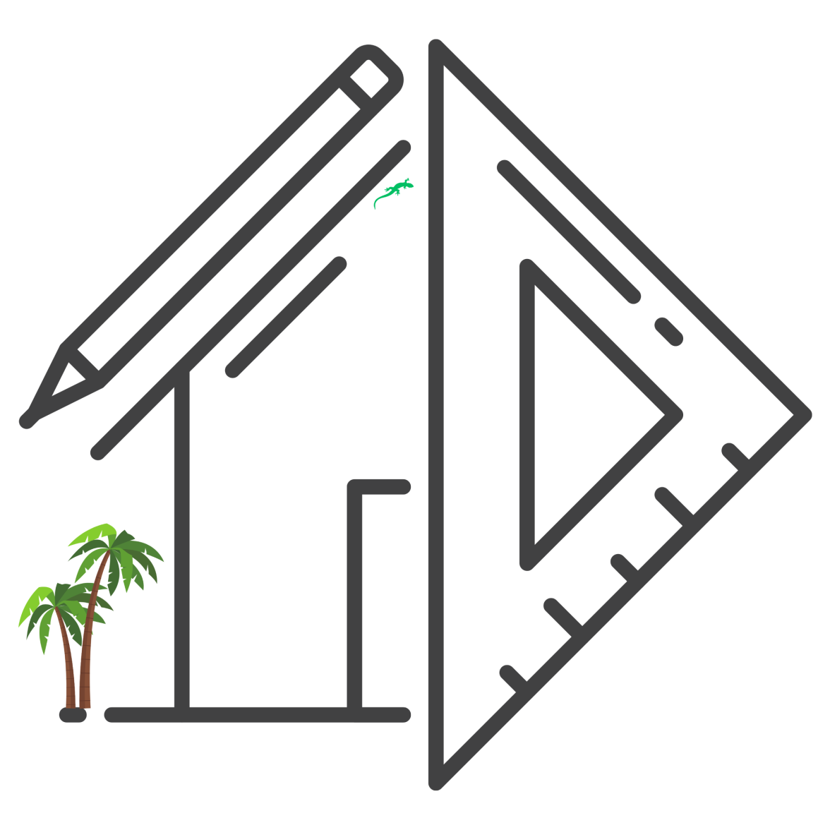 Graphic of home and measuring tool