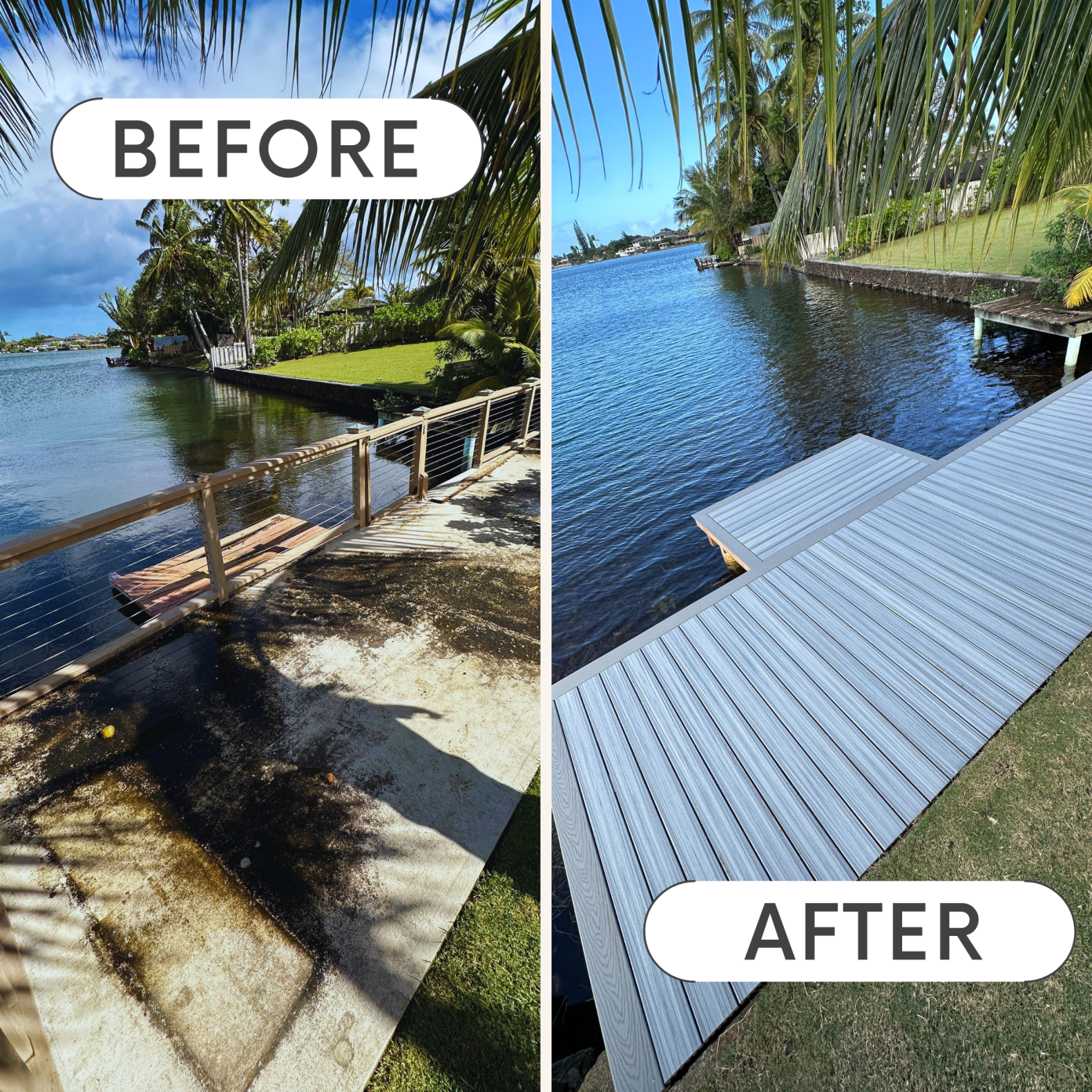 Before & After: Trex Decking Overlooking the Water in Kailua