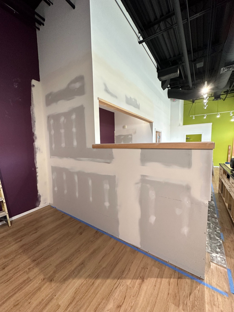 Commercial drywall project 